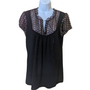 ---  Black Layered Look Top Size XL